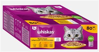 WHISKAS Geflügel AuswahlGelee 1+ 80er - 80x85g