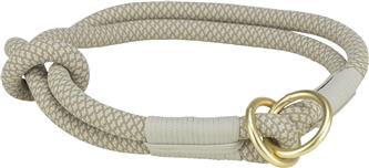 Zug Stopp Halsband M - 45cm/10mm, grau/hellgrau