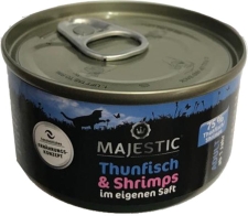 Thunfisch & Shrimps im eignen Saft - Adult - 70g - Majestic